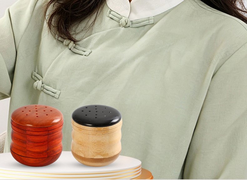 Peach Blossom Facial Moxibustion Jar Bian Stone Face Moxa Tool Home Spa Kit with 54 Moxa Sticks overview