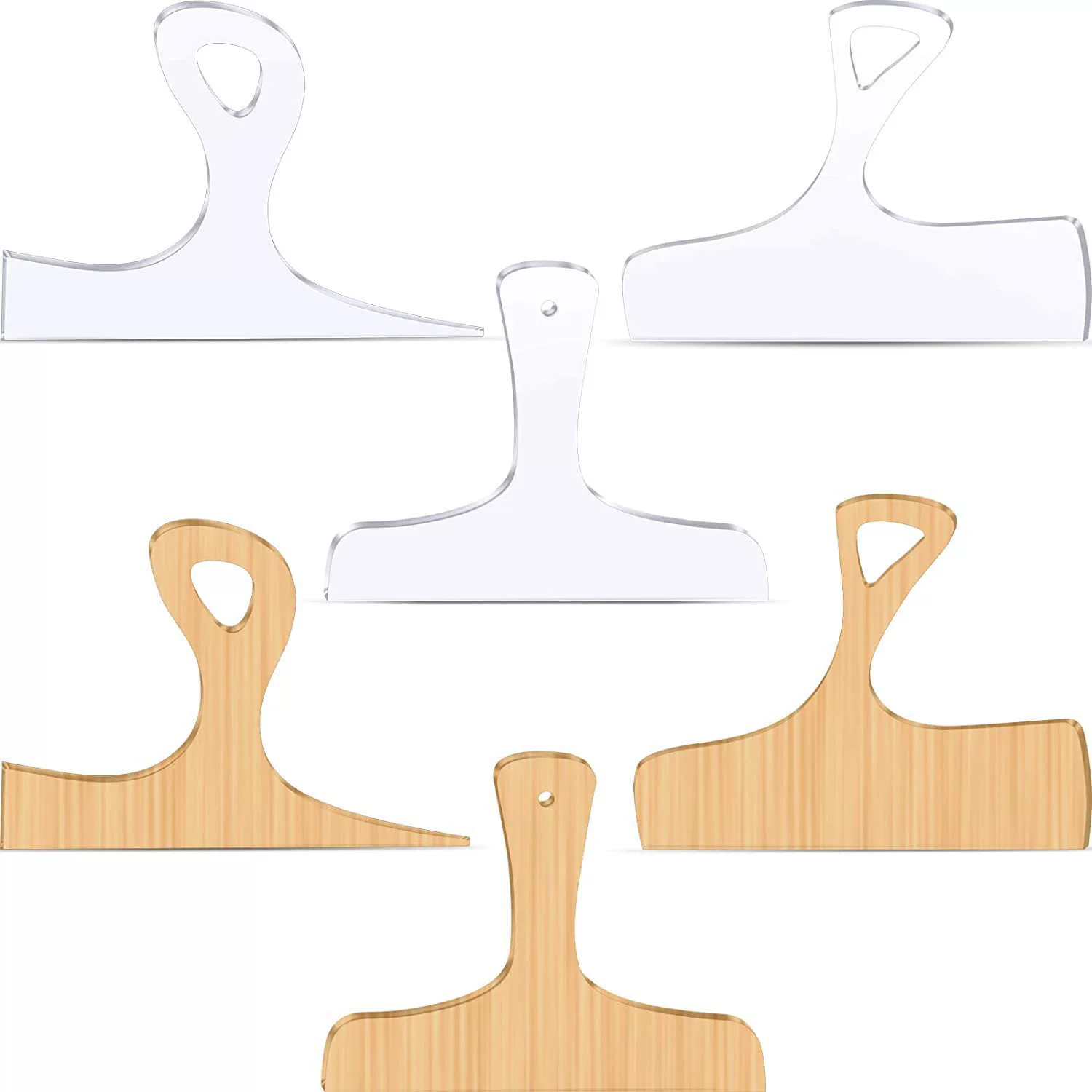 Прозрачный акриловый шаблон ручки Большой разделочной доски Пустой акриловый кухонный инструмент для разделочной доски