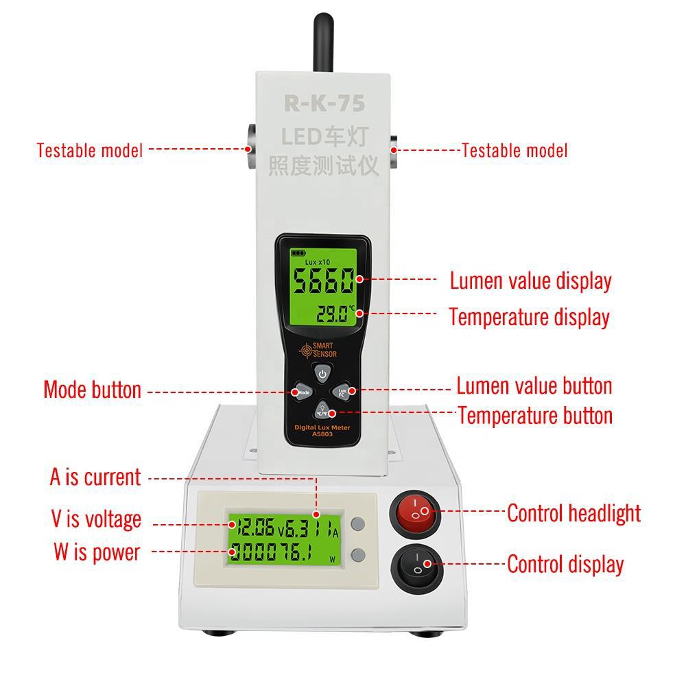 汽车led大灯功率流明测试箱子PK箱子测试led汽车大灯工作灯