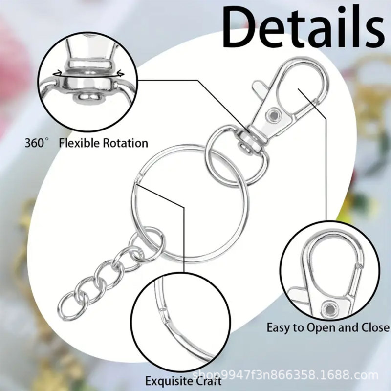クロスボーダーホットスタイル回転スプリングフックオープンジャンプリングキーホルダーキーチェーン DIY キーホルダー作成アクセサリー|undefined