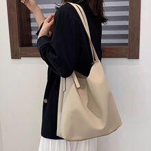 女大学生上课包单肩包大容量女包包2023新款潮网红简约托特包百搭
