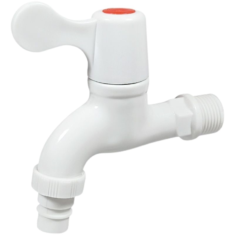 Cross-Border Plastic Faucet Project Outdoor 4-Point 6-Point Plastic Tip Quick-Open Faucet Washing Machine Modern and Simple