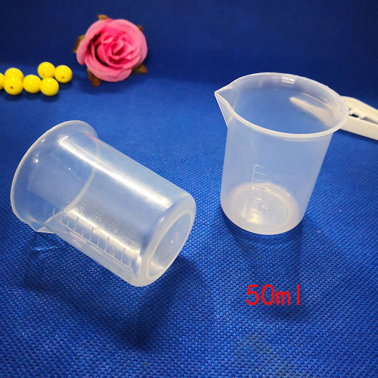 烧杯塑料容器量杯量筒实验用品刻度液体学生实验杯50毫升