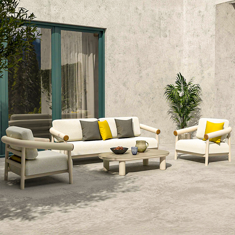 Sofá de ocio al aire libre patio villa jardín diseñador hotel resor terraza muebles impermeables al aire libre