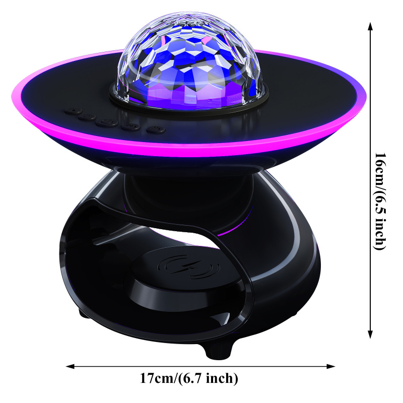 2025 新しいクロスボーダー Bluetooth スピーカーワイヤレス充電ナイトライト寝室のベッドサイドテーブルランプ rgb オーディオ雰囲気ライト|undefined
