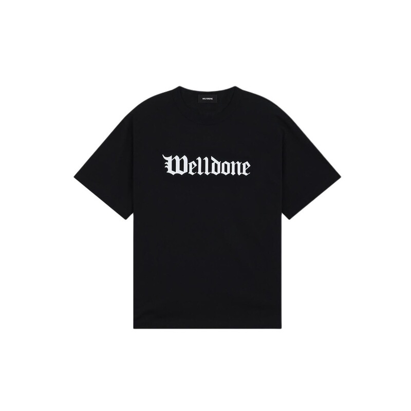 クロスボーダー卸売 25s トレンディなブランドヘビーウェイト WELL ニッチアメリカンスポーツルーズ男性と女性のカップルプリント半袖 T シャツ|undefined