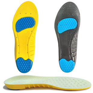 Factory direct supply PU sports shock absorption insole breathable sweat-absorbent men's and women's shoes sports sole high elastic comfort