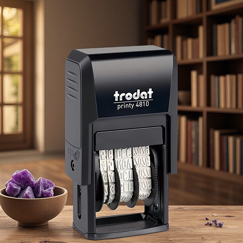 Trodat 4810 Date Stamp Return Ink Printing Adjustable Date Stamp Word Height 3.8X20Mm Chinese and English Calendar