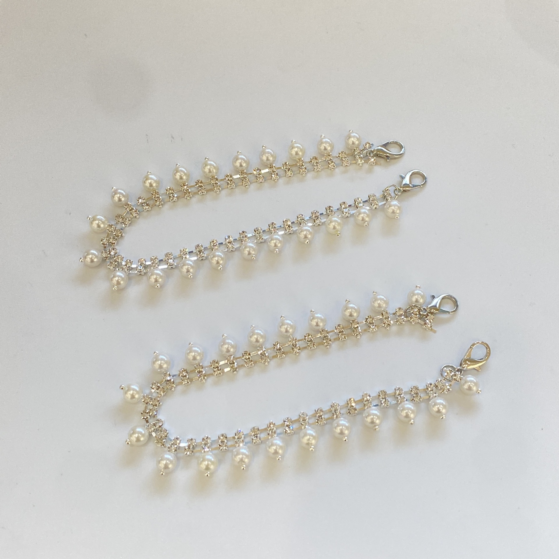 Imitation Pearl, Alloy, Rhinestone Material Round Pattern Round Shoe Accessories Imitation Pearl Alloy Rhinestone All Seasons Shoe Chain