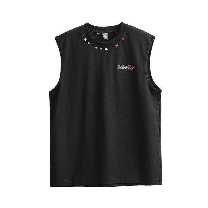 Camiseta sin Mangas Talla Grande para Hombre de Algodón Delgado Suelto para Uso Diario image 9