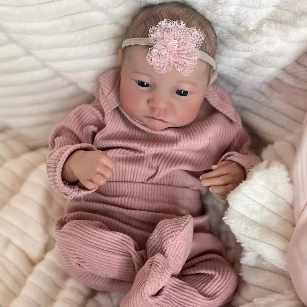 49cm muñeca renacida simulación bebé Levi transfronterizo e-commerce azul mar suministro entrega de una sola pieza