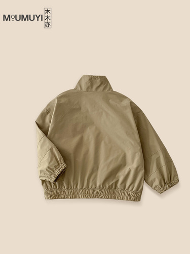 Korean children's clothing for boys 2025 autumn pure color coat baby stylish trendy cool unisex open jacket