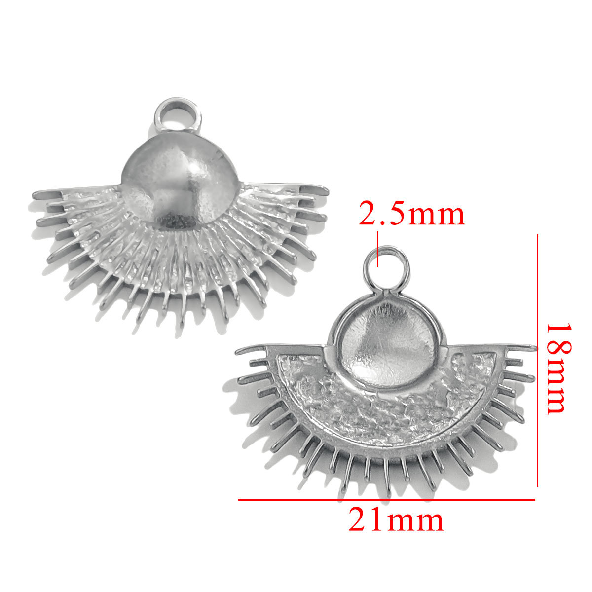 3g Weight Pendant Jewelry Making Type 18K Gold Plated Plating Material Pendant Classification 5 PCS/Package Quantity 304 Stainless Steel Material Sun, Flower Pattern All Seasons Season Plating Design Retro, Classic Style Style 5 PCS/Package 304 Stainless Steel 18K Gold Plated Sun Flower Pendant Pendant 14