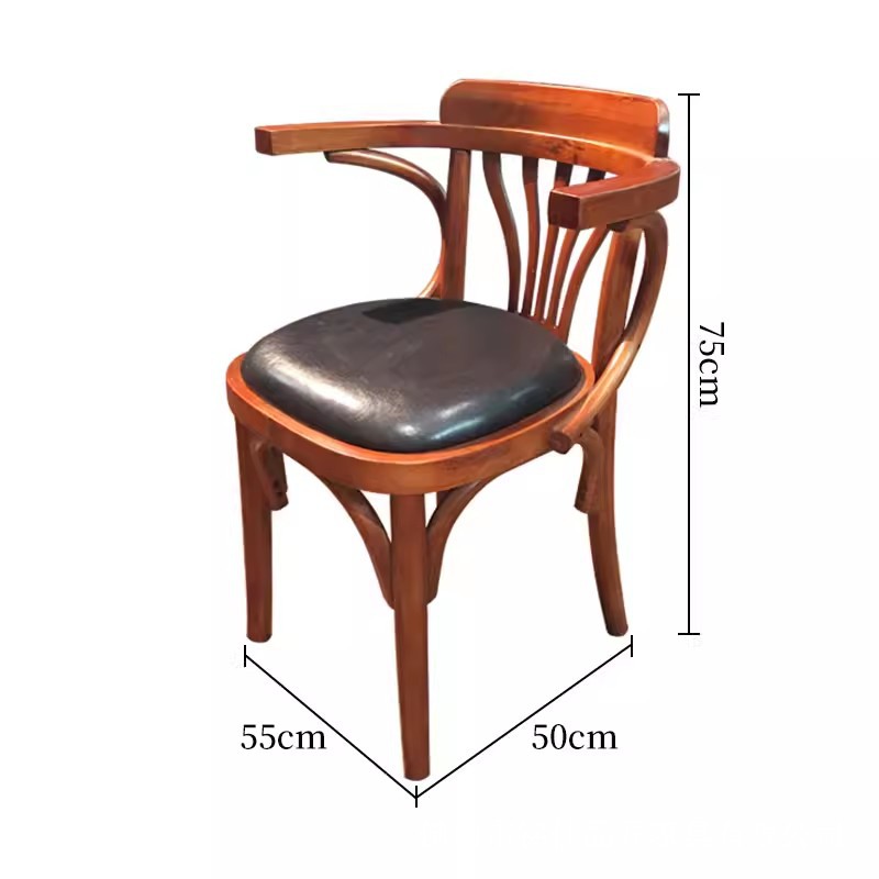 Silla de comedor de madera maciza para restaurante