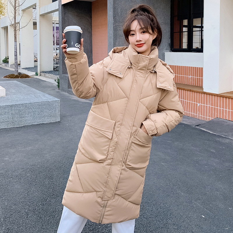 Ropa de algodón para mujeres mediana y larga 2023 invierno nuevo estilo simple de calidad cálida y gruesa chaqueta de algodón relajado delgado image 11