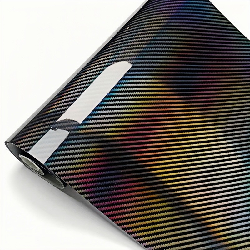 Cross-Border Pet9D Laser Carbon Fiber Car Color-Changing Film, Rearview Mirror Colorful Stickers, Interior Dashboard and Body Film