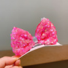 Children's three dimensional nail sequins, cute hairgrip with bow for princess, no hair damage