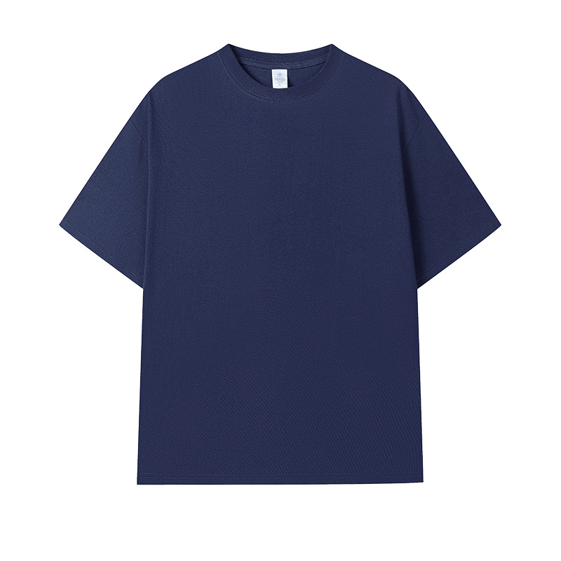 210g 7A antibacteriano fresco verano manga corta cuello redondo overol camisa publicitaria camisa cultural ropa de clase camiseta de algodón personalizado