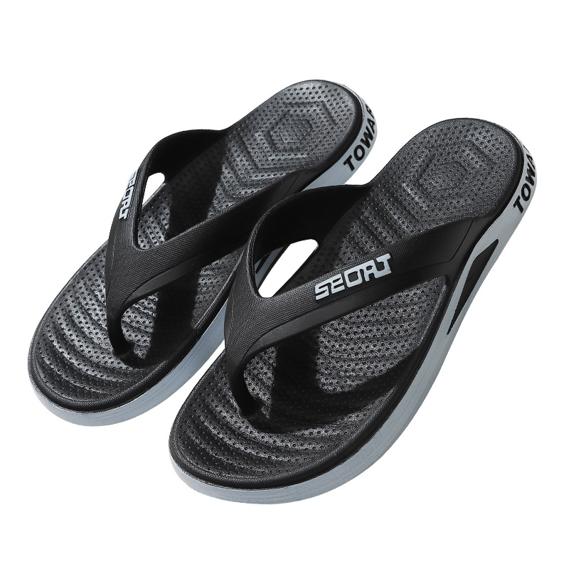 Pantofole personalizzate a spina di pesce per capispalla estivi sportivi casual Piedini con clip in PVC Sandali da spiaggia da uomo con fondo piatto_voghion.com
