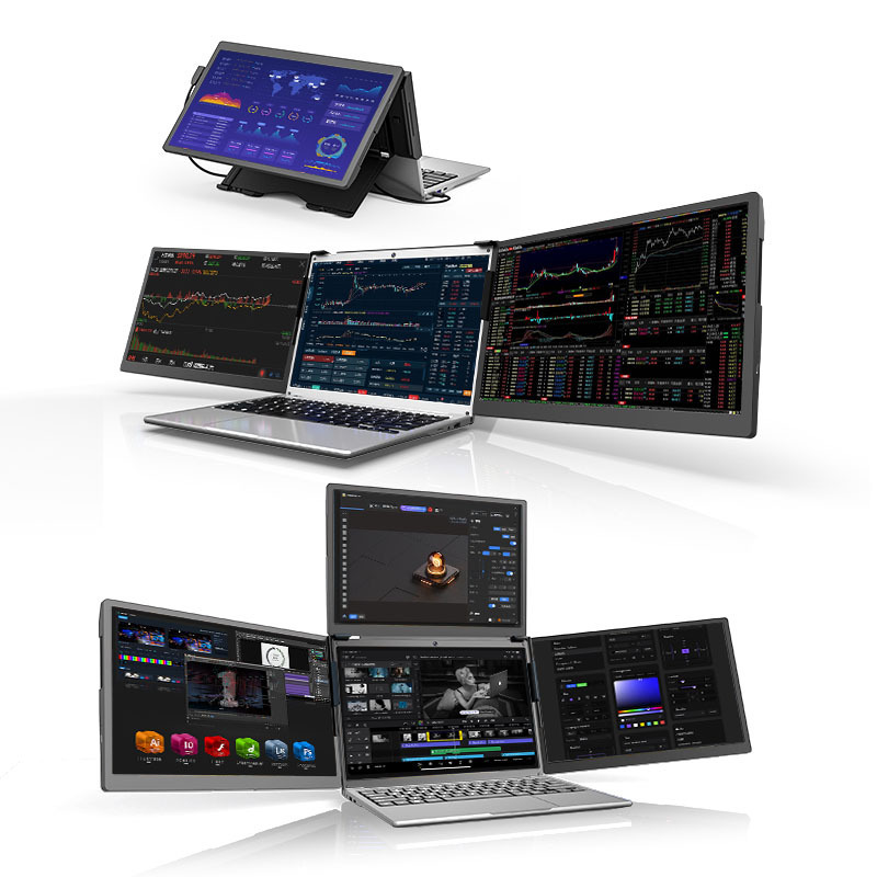 Portable Display One-Line Screen Single and Double Screen Three-Screen Laptop Secondary Screen Extended Screen Amazon Cross-Border