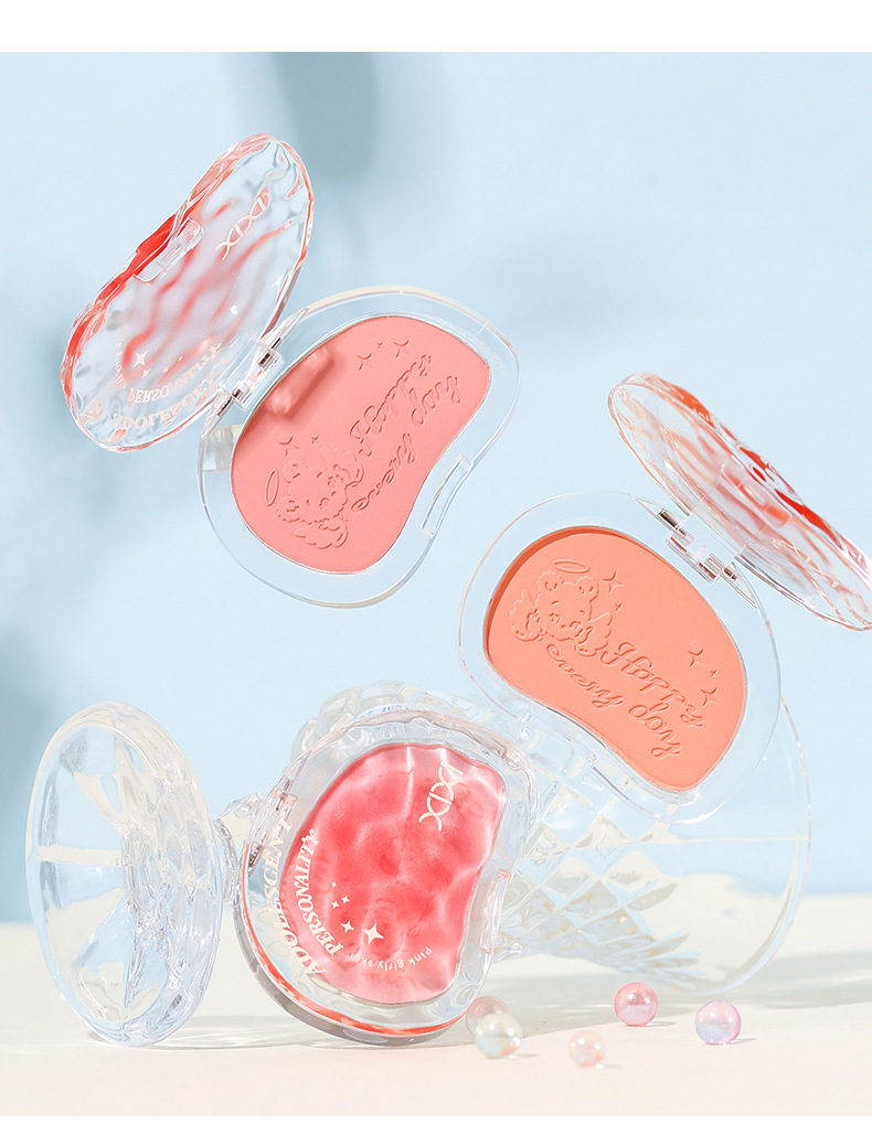 Makeup xixi: Warm and sweet pink cheek blush, low saturation, energetic and girlish swelling, Peach color, brightening, contouring, matte blush undefined