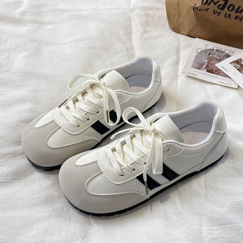 Flat White German Training Shoes for Women, Summer 2026 New Popular Versatile Student White Casual Sneakers Flat White German Training Shoes for Women, Summer 2026 New Popular Versatile Student White Casual Sneakers