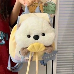韓国風インスタ映え可愛いカートゥーンカワウソぬいぐるみリュックサック女子通勤バッグ学生通学バッグトレンド