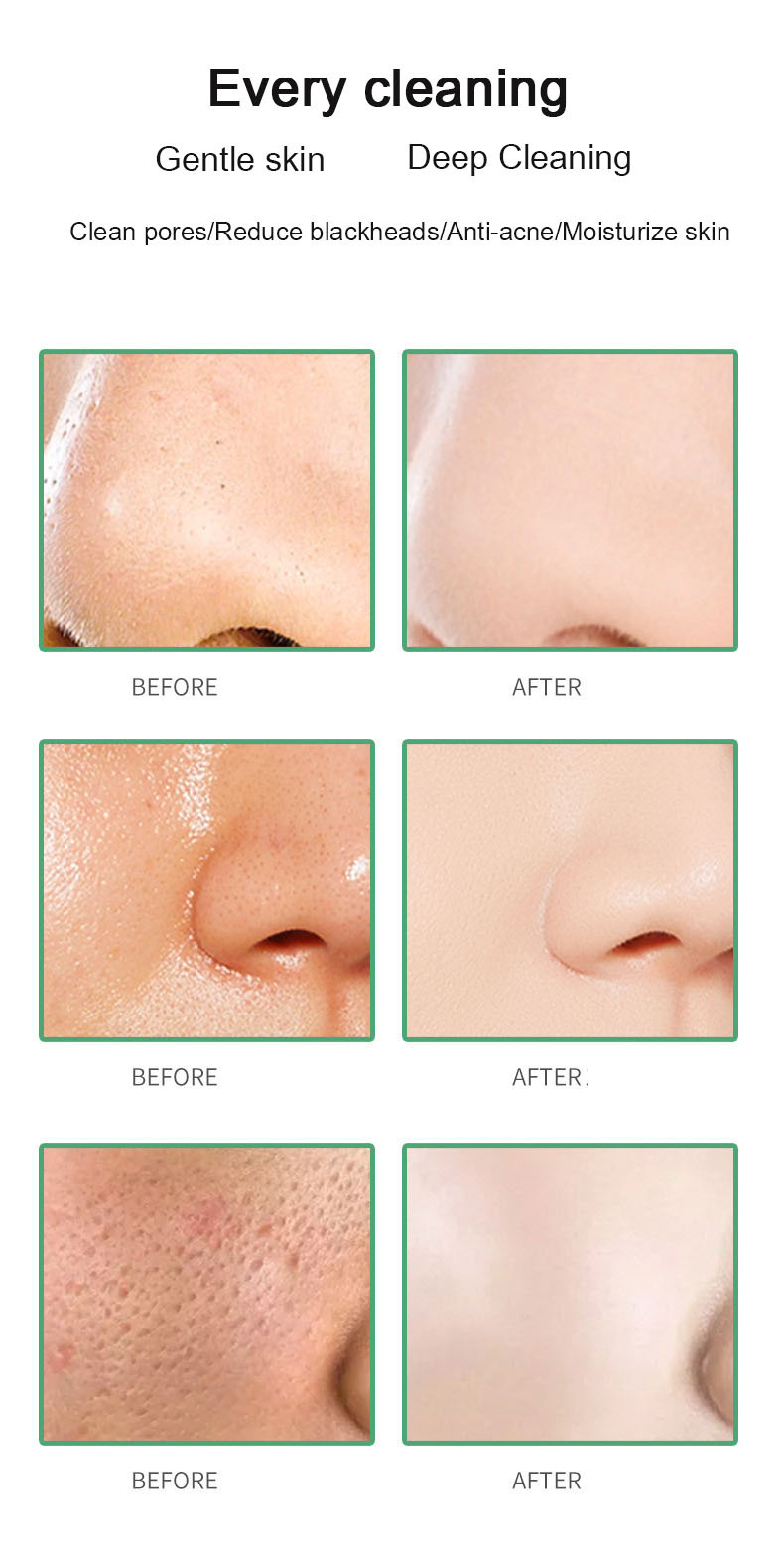 Meidian Green Tea Hydrating Oil Control Cleansing Acne Solid Mask Eggplant Deep Cleansing Pore Stick_voghion.com