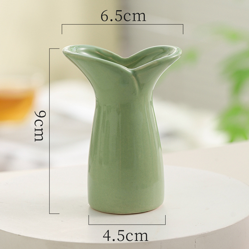 インクリームスタイルデスクトップセラミック花瓶ルームリノベーション小物暖かい模擬花装飾品オフィス装飾|undefined
