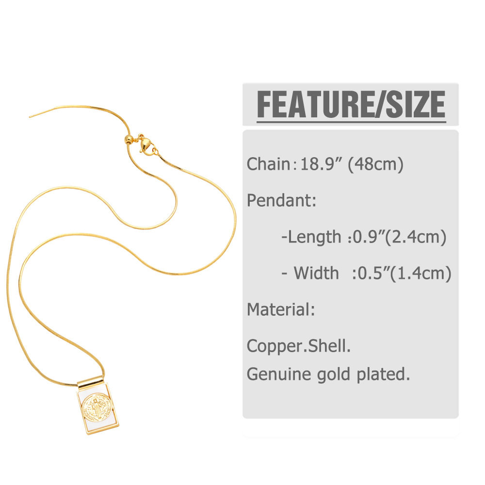 Großhandel Schmuck Vintage-Stil Einfacher Stil Kreuzen Kupfer Hülse Überzug Halskette Mit Anhänger Schlangenkette display picture 1