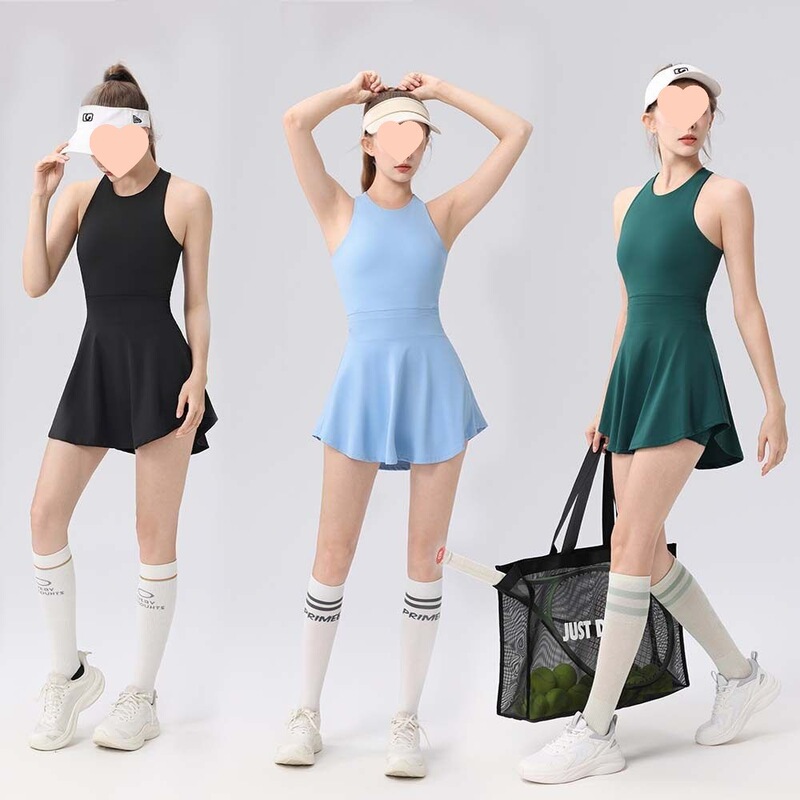 New Women's Sports Dress for Golf, Running, Breathable, Slimming, Outdoor Badminton, Casual Tennis Pl
