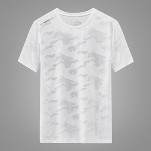 New Round Neck Casual Quick-drying T-shirt 2023 Summer Couples Sports Short-sleeved Color-inserted Fashion Plus Large Size