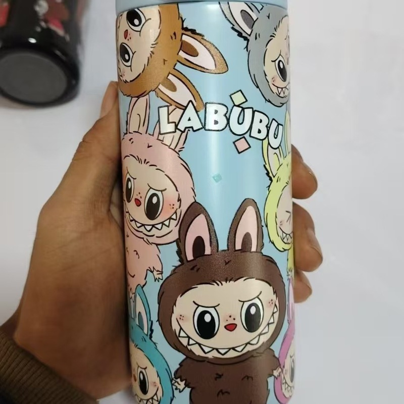 可爱labubu豌豆杯不锈钢保温杯学生轻便饮水杯卡通大容量水壶|undefined