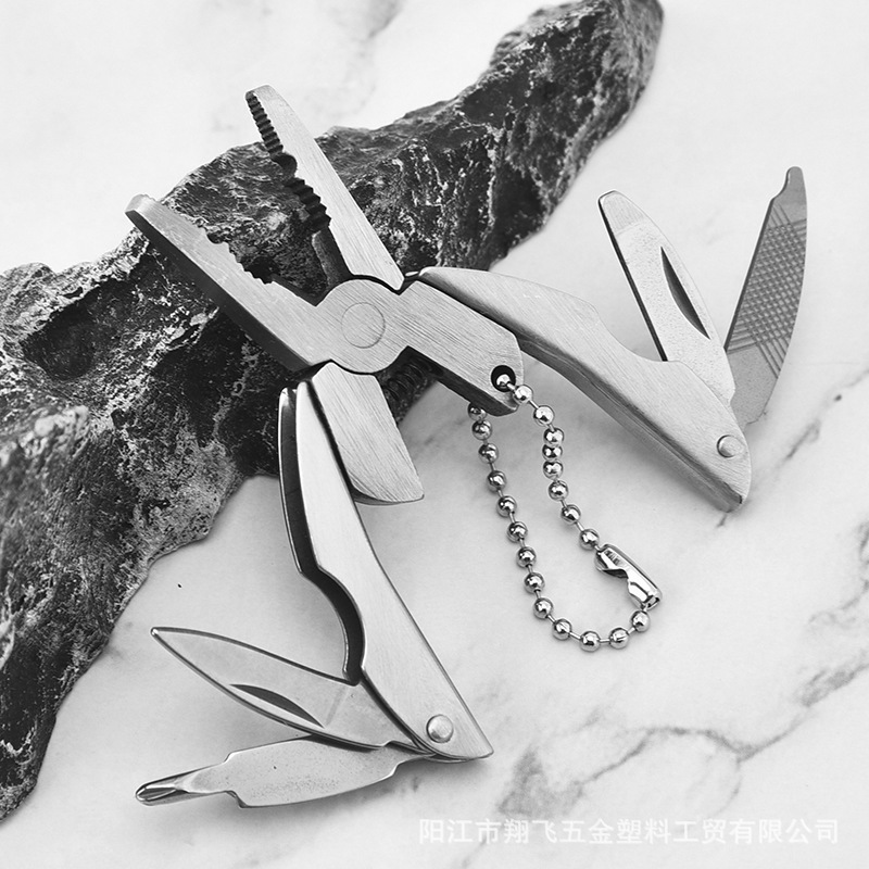Mini multi-function pliers turtle back pliers folding tool pliers multi-purpose folding egg pliers outdoor tool combination