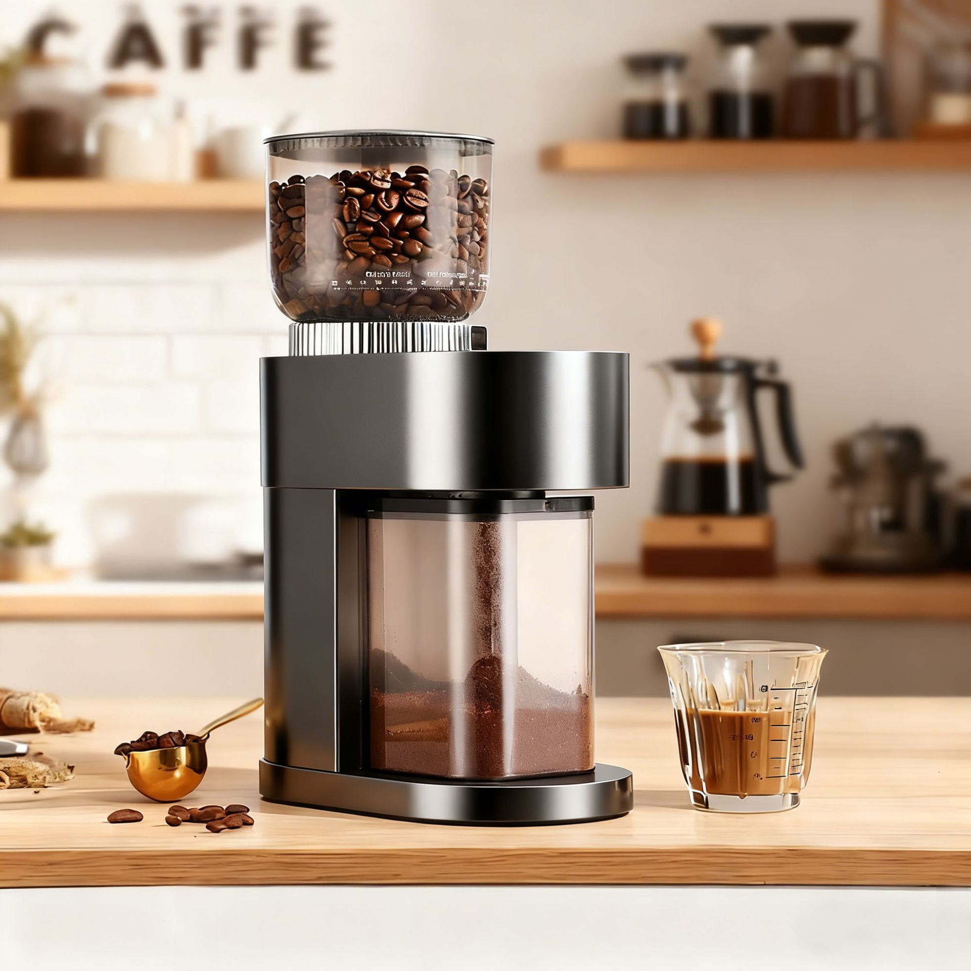 Cross-Border Popular Coffee Machine Household Automatic Small Coffee Bean Grinder Italian Office Grinder Coffee Machine