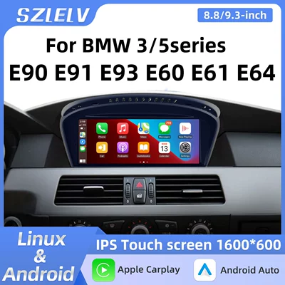 Large Screen Central Control Navigation System Suitable for Bmw 3/5 Series E60 E61 E64 E90 E91 E93 2004-2012 (DVD Navigation)