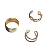 Fashionable set, ear clips, earrings, simple and elegant design, no pierced ears, 3 piece set