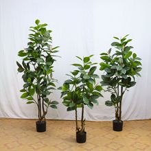 景源仿真植物橡树盆栽家居橱窗软装造景假树印度绿植盆景装饰