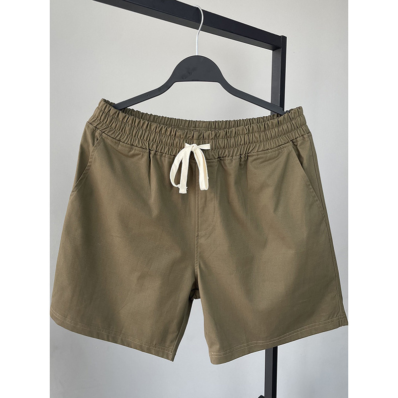 Brown Shorts Men's Casual Pants Fashion Korean Style Trendy Four-Point Men's Shorts Three-Point Shorts Men's Sports Fitness Mid-Length Pants