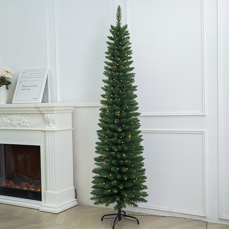 árbol de navidad cifrado árbol de navidad grande verde punta simulación árbol de navidad delgado árbol de lápiz delgado