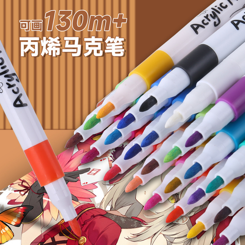 Popular Online Acrylic Marker Pen, Water-Based, Fast-Drying Color Paint Pen for Ceramic Graffiti & Painting — Acrylic Pigment Markers Available for Wholesale