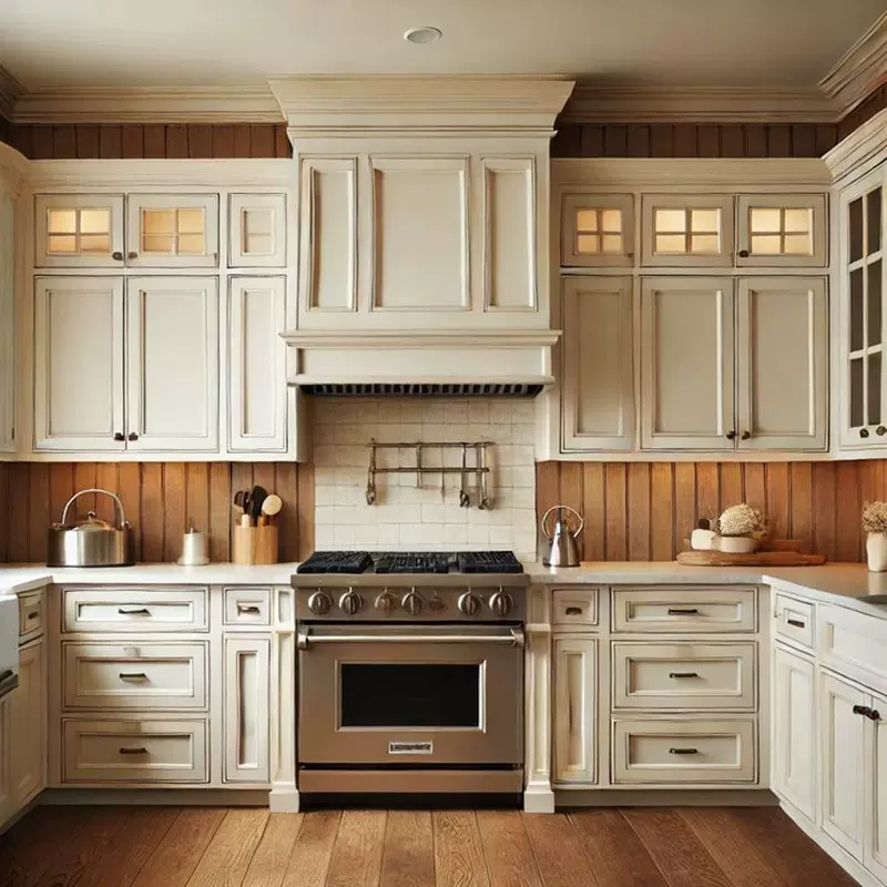 外贸工厂实木橱柜定制美式烤漆整体橱柜纯色厨房厨柜岛台全屋定制