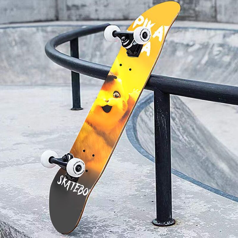 80cm professional four-wheel skateboard girls beginner double rocker road brush street board adult children scooter