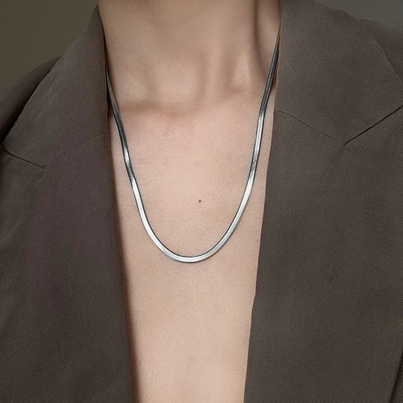 Style Simple Géométrique Acier Au Titane Placage Collier 1 Pièce display picture 9