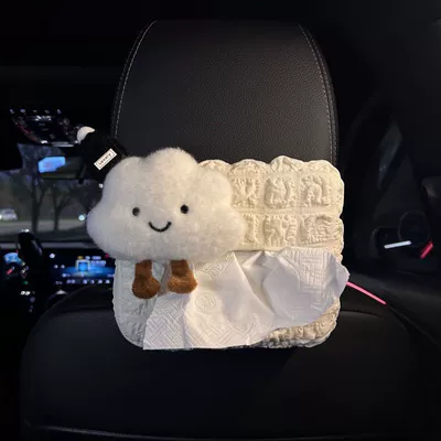 Car tissue box/set Paper Bag, Hanging Car - seat-style-black-hat-letter-cloud-puff-tissue-box