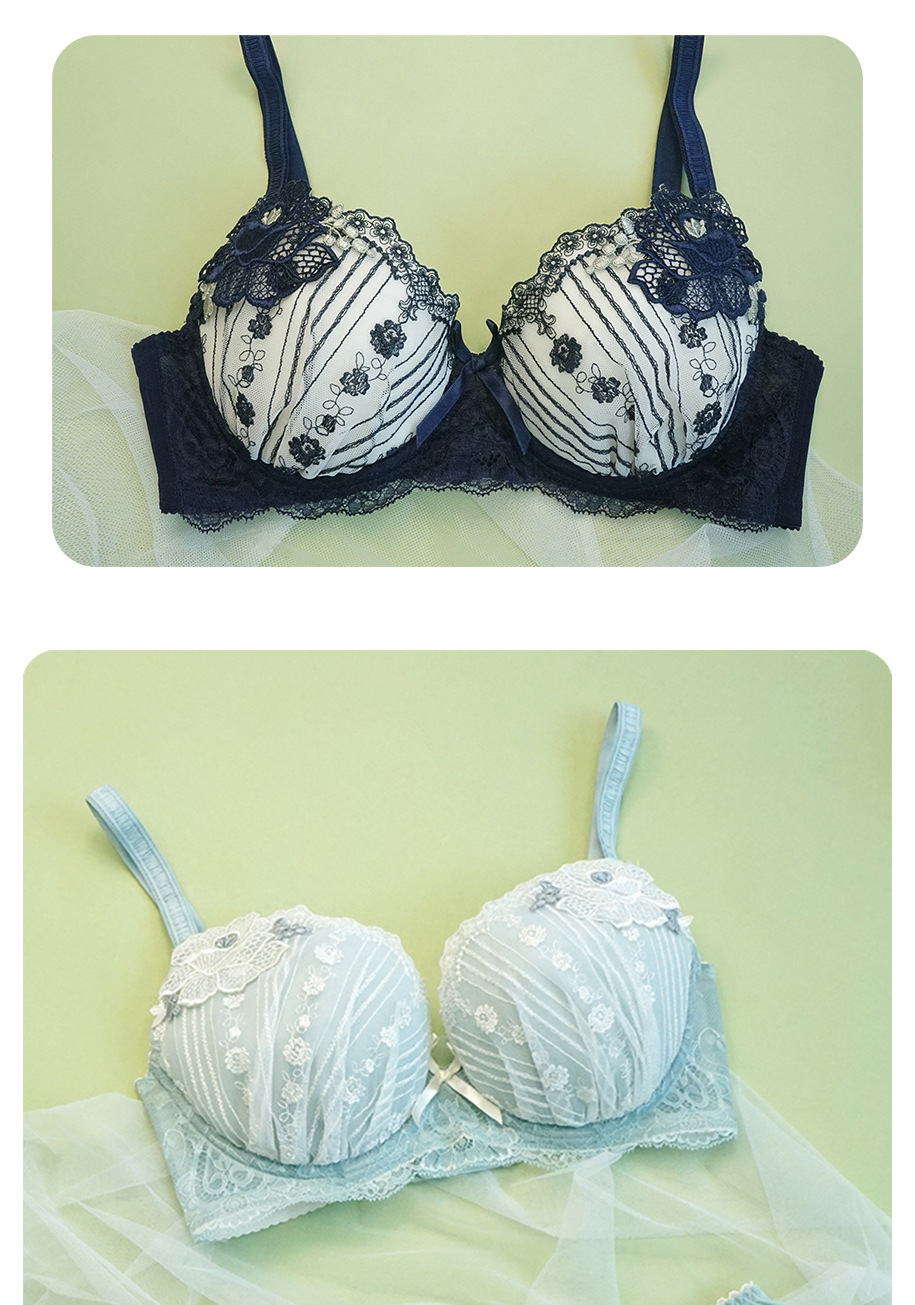 Comfortable Push-up Bra And Brief Set For Large Busts, Breathable_voghion.com