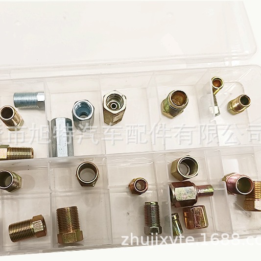 Coche tubo de aceite tornillo conjunto británico americano métrico exterior alambre tuerca traje tubo de freno de acero transfronterizo