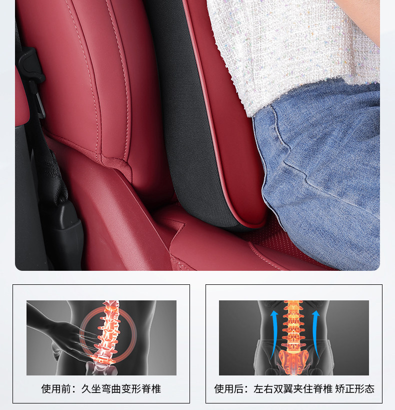 Grf Dongfeng Headrest Lumbar Support Neck Pillow Seat Memory Foam Yipai 007 008 Eπ Car Leather Breathable