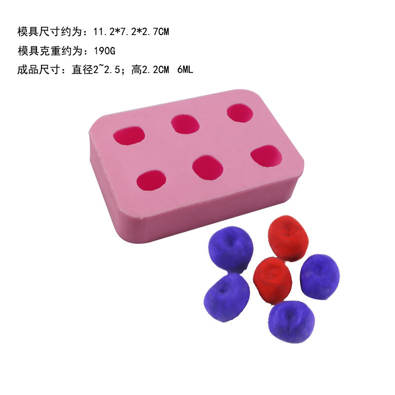 Fondant molde de silicona frambuesa Mora fruta decoración de la torta del molde de la torta DIY epoxi herramienta para hornear