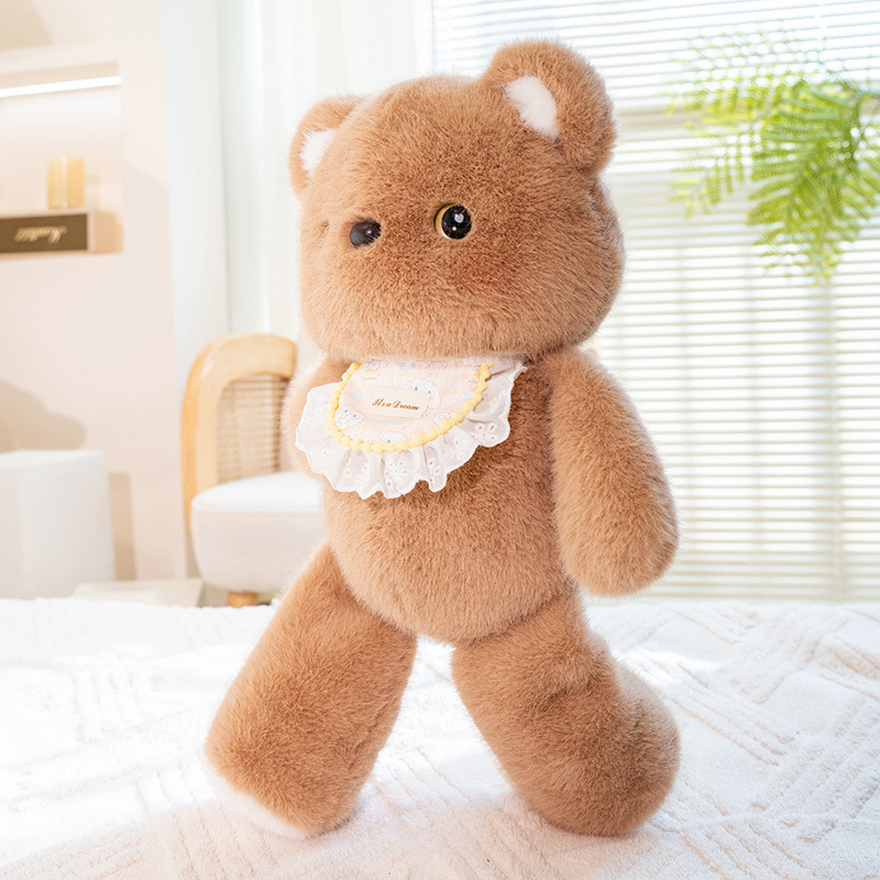 Correr animales pequeños conejos juguetes de peluche lindo gato de tres flores muñeca muñeca almohada regalo del día de los niños